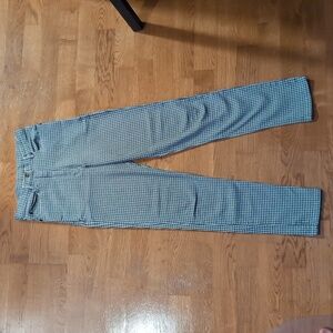 Laura Ashley | Women's High Rise Gingham Straight Leg Designer Pants | Size: US4